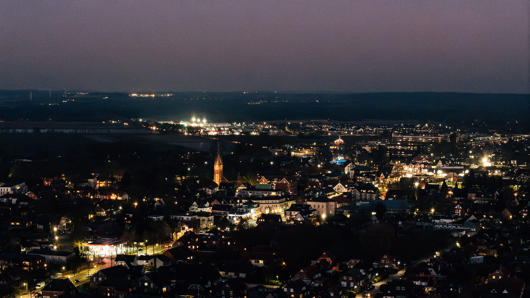 Frühlingslandschaft rund um Tostedt aus der Luft